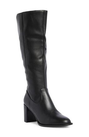 Steve Madden Jova Knee High Boot in Black Leather at Nordstrom Rack, Size 10