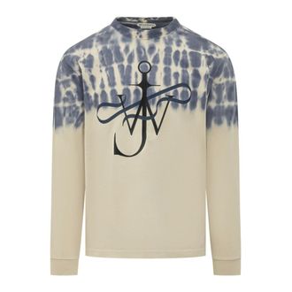J.W.Anderson Long Sleeve Tops, male, Multicolor, Size: XL Tie-dye Ribbon Anchor Long Sleeve