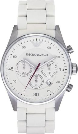 Emporio Armani Chronograaf Horloge - Heren - Horloges - Wit - ONE Size - Accessoires