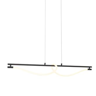 QAZQA Qazqa L&aacute;mpara Colgante Moderna Negra Con Led Regulable En 3 Pasos