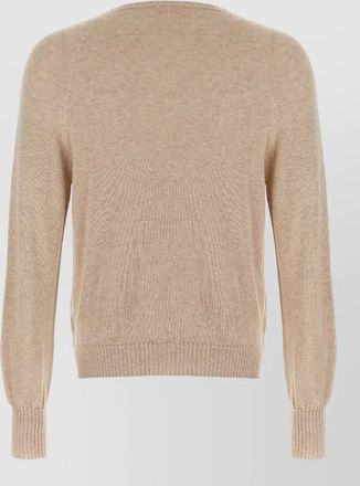 Maryya cashmere cotton crew neck long-sleeve jumper