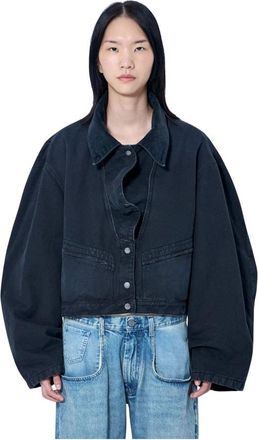 Maison Margiela Oversized Denim Jacket - Dames - Spijkerjassen - Zwart - S - Denim - Jassen