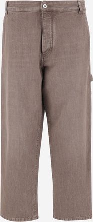Bottega Veneta Womens Cotton Denim Jeans With Belt Loops Brown Trousers
