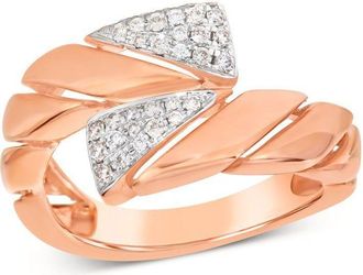 Le Vian Ladies Swirl Rings set in 14K Strawberry Gold ASOP 3