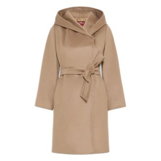 Max Mara New Mang Jas - Dames - Mantels - Beige - Maat: S Wol