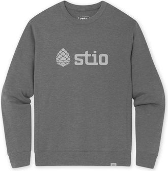 Stio | Unisex Logo Crew Top, Size Extra Small in Raven Heather | Cotton