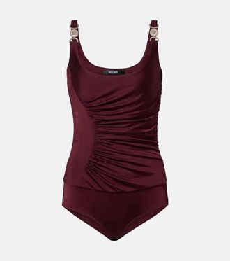 Versace Medusa ruched jersey bodysuit