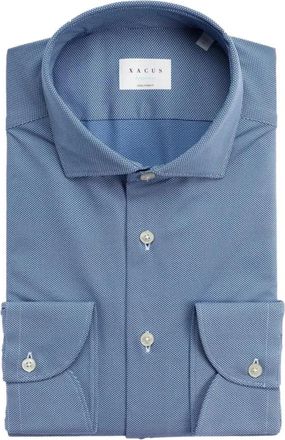 Xacus Slim Fit Active Overhemd - Heren - Zakelijke Overhemden - Blauw - 8XL - Overhemden