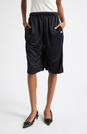 Courr&egrave;ges Sport Back Panel Shorts in Black at Nordstrom, Size 40