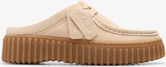 Clarks Torhill Muiltjes Ecru Suède Schoenen