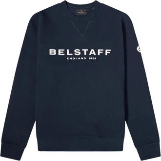 Belstaff Trainingsshirt- Klassiek Ontwerp - Heren - Sweatshirts - Blauw - M - Katoen - Hoodies & sweatvesten