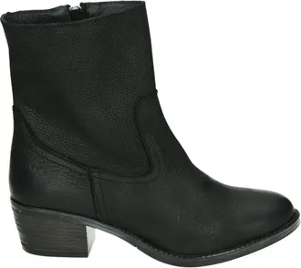 Aqa Aqa, Schoenen, Dames, Zwart, 38 EU, Leer, A8663 Western Ankle Boot