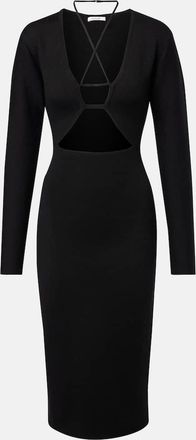 Nensi Dojaka Abito midi in lana vergine con cut-out
