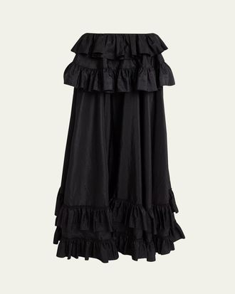 Chlo&eacute; Ruffled Silk Maxi Skirt