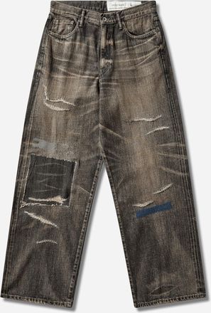 Neighborhood Men s Savage Denim DP Wide Pants Black