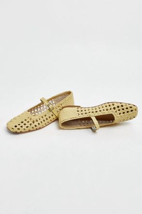 Miista Womens Yeida Flat Ballerinas In Butter