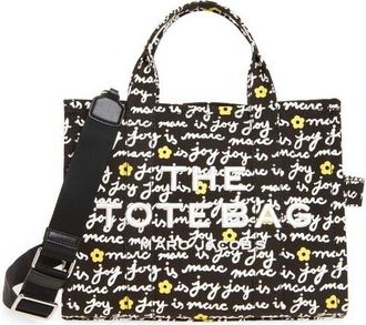 Marc Jacobs Medium Marc Is Joy Canvas Tote in Black Multi at Nordstrom