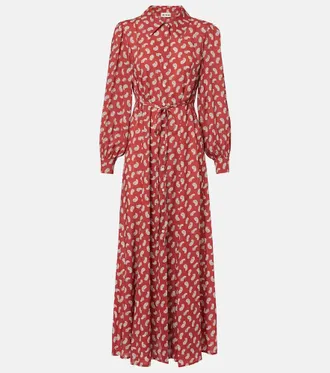 Rixo Maddison printed shirt dress