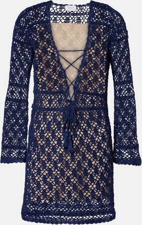 Anna Kosturova Bianca crochet cotton minidress