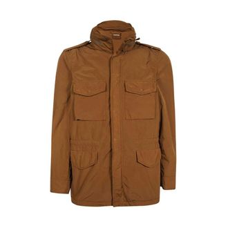Aspesi Light Jackets, male, Brown, M, Multi-pocket Techno Fabric Jacket
