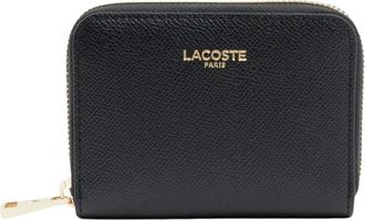Lacoste Mini Champs-&Eacute;lys&eacute;es Portemonnee met Rits - Dames - Portefeuilles - Zwart - ONE Size - Leer - Accessoires