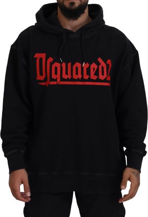Dsquared2 Dsquared&sup2; Cotton Hooded Printed Men Pullover Mens Sweater (Pre-Owned)