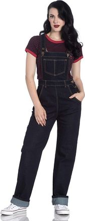 Hell Bunny Elly May Denim Dungarees