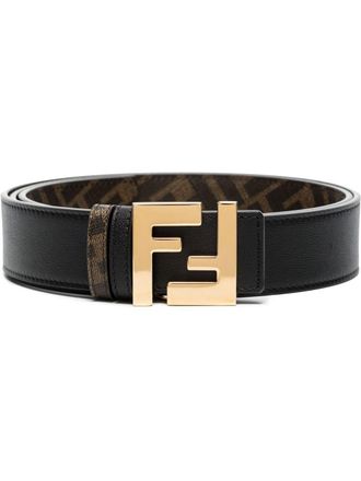 Fendi Cintura con logo FF - Nero