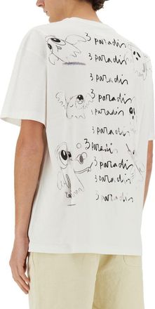 3.Paradis Art Collaboration Cotton T-Shirt - White