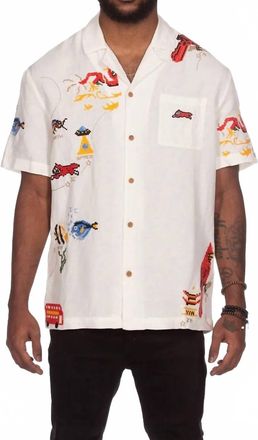 Icecream Traveler Short Sleeve Woven Shirt In White