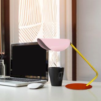 Tosel Lampe bureau metal Alt.35cm multicoldorado Pantalla: rose