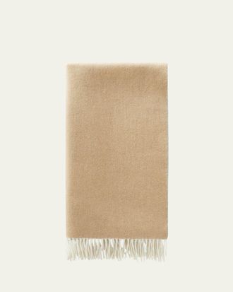 Loro Piana Cashmere Sciarpa Two-Tone Fringe-Trim Scarf