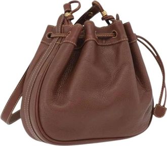 Gucci Pre-owned Bucket Bags, female, Brown, Size: ONE SIZE Pre-owned Vintage Bucket Shoulder Bag