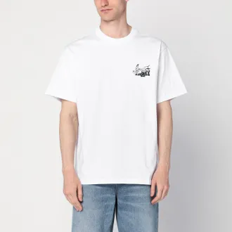 Awake NY White T Shirt With Hammer Print