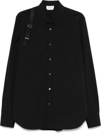 Alexander McQueen POPLIN STRETCH HARNESS SHIRT Size: 15++, colour: BLA