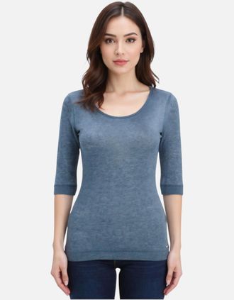 Diesel Womens DIESEL T-SALUT 0QAMA Womens Tops 3/4 Sleeve Regular Fit Casual Ladies Summer Tee - Grey - Size: 10/8