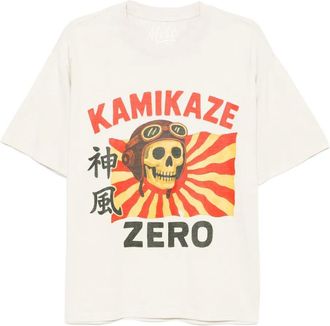 Melt T-shirt met grafische print - Beige