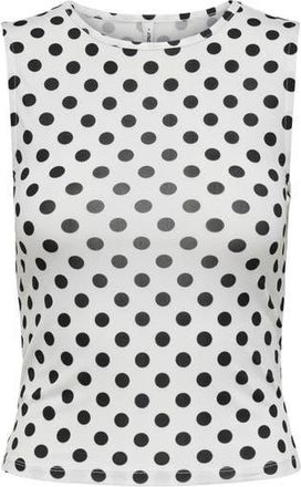 Only Lanna Life Polka Dot Sleeveless Top in White/Black Dots at Nordstrom Rack, Size X-Small