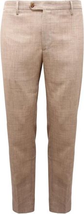 BRIGLIA 1949 Easy Wool/Silk Broeken Montaignes - Heren - Chinos - Beige - 2XL - Wol - Broeken