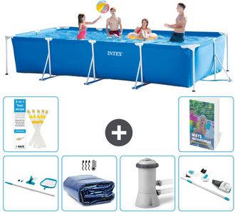 Intex Piscina Con Estructura Rectangular - 450x220x84 Cm - 7-piezas S149
