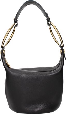 Chlo&eacute; Damess Schoudertas Zwart Leer