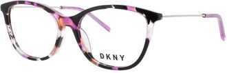 DKNY Ladies Tortoise Square Eyeglass Frames Dk7009