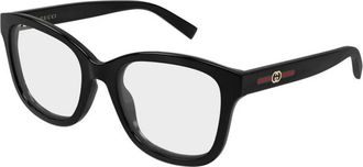 Gucci Glasses, female, Black, Size: 53 MM Square Cat-eye Frame