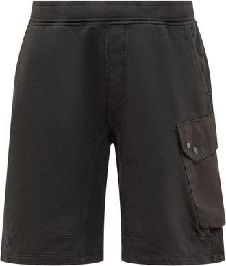 Ten c Black Solid Shorts