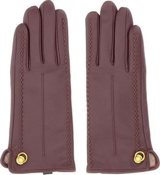 Gianni Chiarini Soft Nappa Gloves - Dames - Handschoenen - Paars - M - Wol - Accessoires