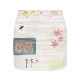 Alexander McQueen Alexander McQueen, Short Skirts, female, White, Size: W25 Grow Up Skirt