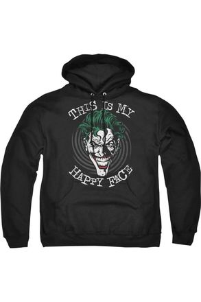 Gildan Batman Maniacal Spiral Adult Pull Over Hoodie / Hooded Sweatshirt