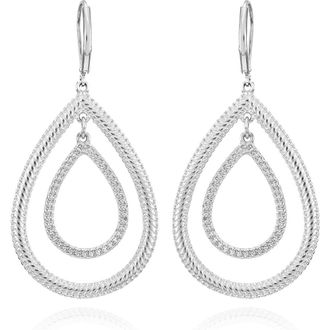 Vince Camuto Orbital Teardrop Earrings in Silver Tone at Nordstrom Rack