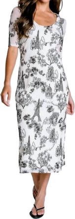 Johnny Was Maya Mesh Midi Dress In Ecru