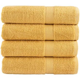 vidaXL Toallas De Ducha Solund 4 Unidades Dorado 70x140 Cm 600 Gsm Vidaxl